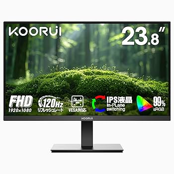 KOORUI 24インチ カラーディスプレイ Amazon.co.jp: KOORUI モニター 24インチ 120Hz フルHD